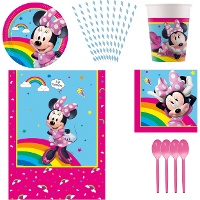 Pack fête Minnie Mouse Arc-en-ciel - 8 personnes