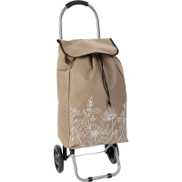 Chariot de course pliable 33 L à motif floral