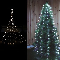 Rideau de 200 lumières pour arbre de Noël