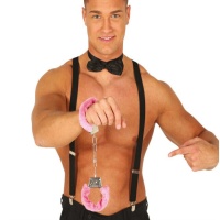 Menottes en velours roses pour adulte