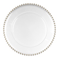 Set de table de 32 cm en plastique avec perles