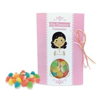 Carte Ma Première Communion fille avec bonbons de 40 gr