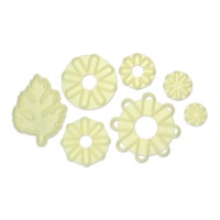Emporte-pièces chrysanthème et feuilles - JEM - 7 pièces