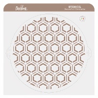 Pochoir motif nid d'abeille 25 cm