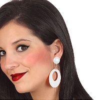 Boucles d'oreilles sévillanes blanches ou rouges - 1 paire