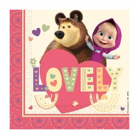 Serviettes Masha y el Oso 16,5 x 16,5 cm - 20 unités