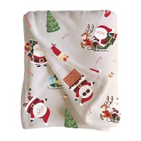Plaid de Noël à motifs Père Noël, 1,50 x 1,25 m