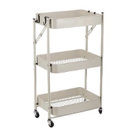 Chariot d'appoint pliable 77 x 45 x 30 cm - coloris naturel