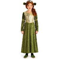 Déguisement de princesse médiévale verte pour fille
