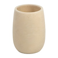 Gobelet porte-brosses à dents effet marbré, beige