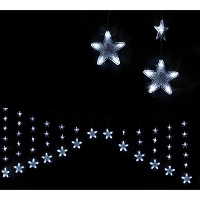 Rideau étoilé lumineux de 2,2 x 0,9 m - 136 LEDs