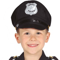 Casquette de policier noire pour enfants