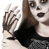 Bracelet de main squelette argenté