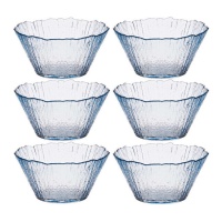 Bol de 16 cm en verre bleu - 6 unités