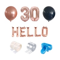Kit de ballons Hello 30 - Monkey Business - 95 unités