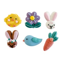 Figurines en sucre pour Pâques - Decora - 6 unités