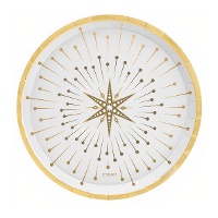 Assiettes de 23 cm d'Étoile Blanche - 6 unités