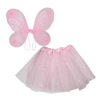 Ensemble de fée avec ailes et tutu