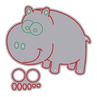 Die de découpe hippopotame Zag - Misskuty - 2 unités