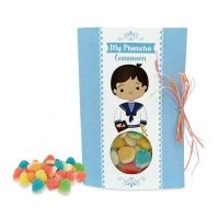 Carte Ma Première Communion garçon avec bonbons de 40 gr