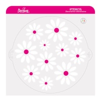 Stencil de marguerites de 25 cm - Decora
