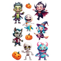 Autocollants d'Halloween de personnages
