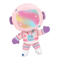 Ballon astronaute rose 54 x 69 cm - Grabo