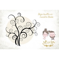 Toile d'arbre à empreintes pour mariages