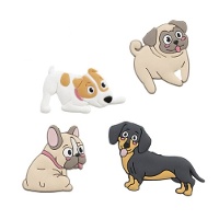 Aimant en forme de chien souriant en caoutchouc - 1 unité