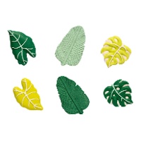 Figures de sucre de feuilles tropicales - Decora - 6 unités