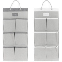 Organisateur d'armoire suspendu de 55 x 26 cm gris - 6 poches - 1 unité