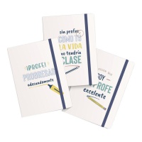 Cahier de professeur avec message de 13 x 1,5 x 19 cm - Dcasa - 1 unité