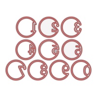 Matrices de chiffres avec cercle Zag - Misskuty - 10 unités