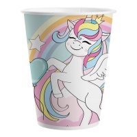 Gobelets Licorne Amoureuse 200 ml - 8 unités