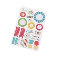 Autocollants pour écrire sur des médailles et des badges - 24 pièces