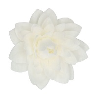 Galet de fleur de dahlia blanc de 12,5 cm - FunCakes - 1 unité