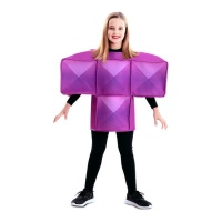Déguisement de Tetris violet pour enfant