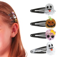 Barrettes scintillantes pour les cheveux d'Halloween - 3 unités