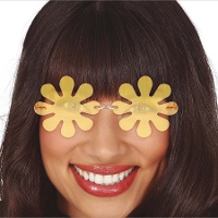 Lunettes à fleurs jaunes