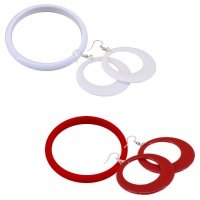 Bracelet et boucles d'oreilles de flamenco pour enfants en plastique - 3 pièces