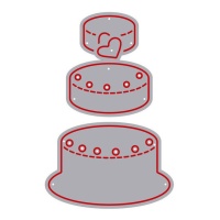 Matrice de découpe en forme de gâteau en coeur Zag - Misskuty - Lot de 5
