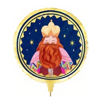 Ballon rond du Roi Mage Gaspar de 43 cm