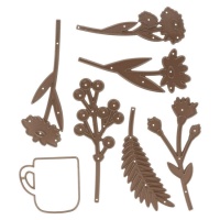 Matrices de découpe et de gaufrage Life is Simple cup - Artemio - 7 pièces