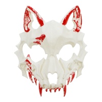 Masque de crâne de loup sanglant