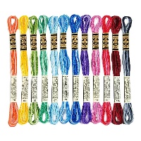 Fil à broder Mouliné Spécial Colours 4 m - DMC - 12 pcs.