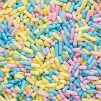 Sprinkles de vermicelles aux couleurs pastel nacrées de 100 gr - Decora
