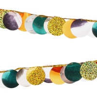 Guirlande de cercles métalliques aux couleurs de la terre de 2,2 m