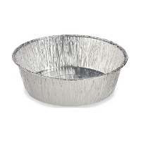 Conteneur jetable rond de 25 x 25 x 7,5 cm - 2 unités