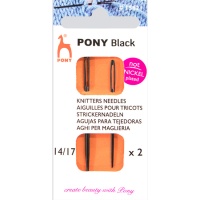 Aiguilles à tricoter n° 14 et 17 - Pony - 2 unités