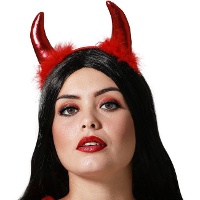 Bandeau de diablesse rouge brillant